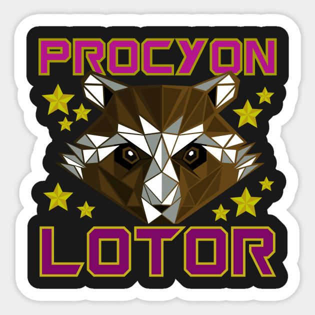 Procyon Lotor - Guardian Raccoon Sticker by ijoshthereforeiam